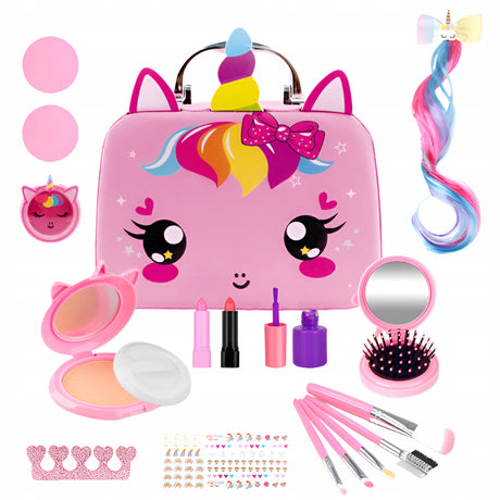 Walizka z kosmetykami do makijażu dla dzieci Jednorożec
