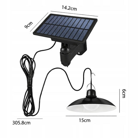 Wisząca lampa solarna LED ogrodowa