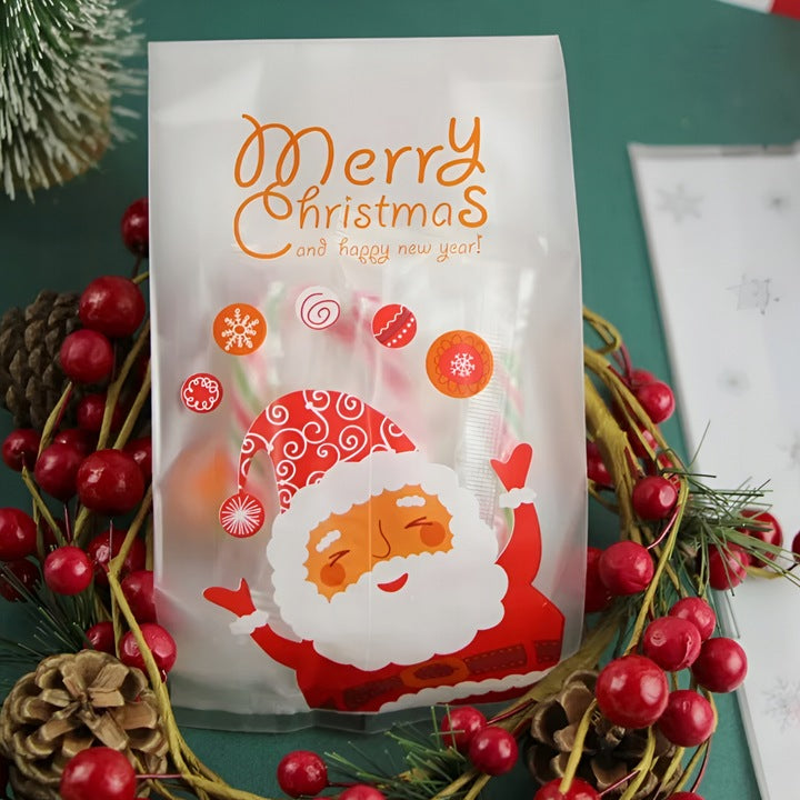 Woreczki celofanowe świąteczne Mikołaj