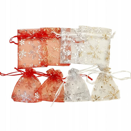 Woreczki ozdobne 100x150mm z Organzy 4szt.