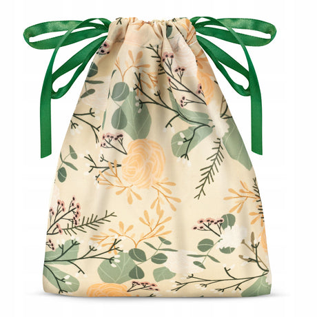 Woreczek poliestrowy 15x20 cm Ecru Motyw Boho