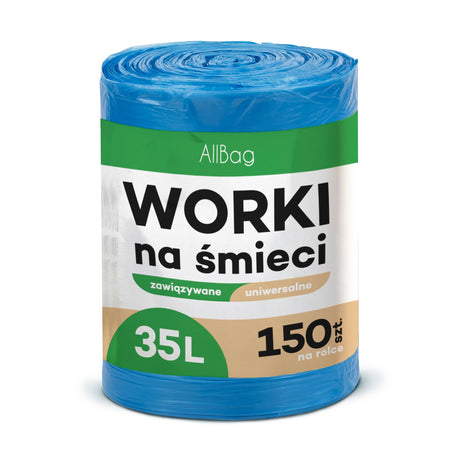 Niebieskie WIĄZANE worki na śmieci 35 L
