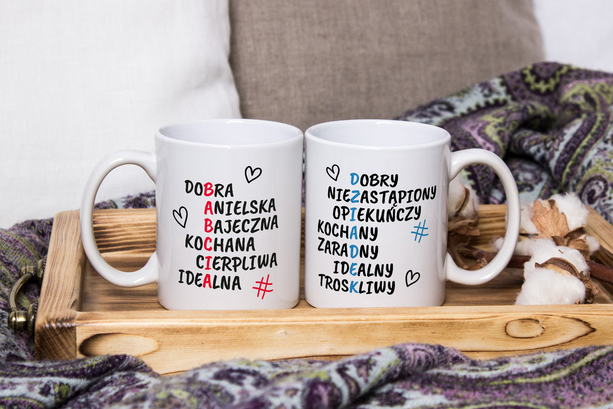 Zestaw Poduszka Kubek Krzyżówka Prezent na Dzień Babci i Dziadka