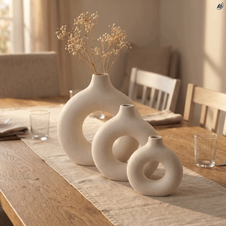 Wazony ceramiczne białe 3szt.