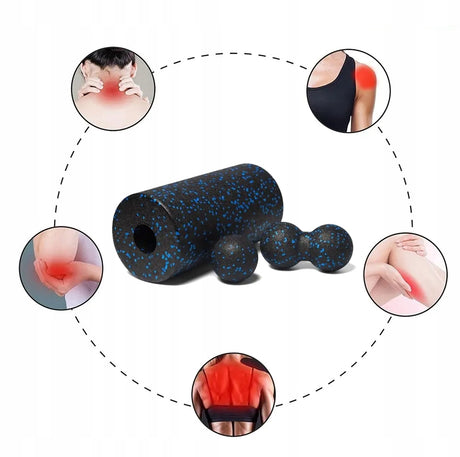 Wałek do masażu w zestawie z piłkami duoball