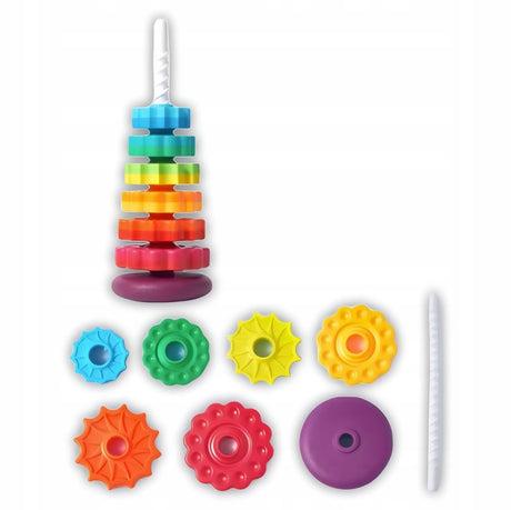 Zakręcona tęczowa piramida edukacyjna