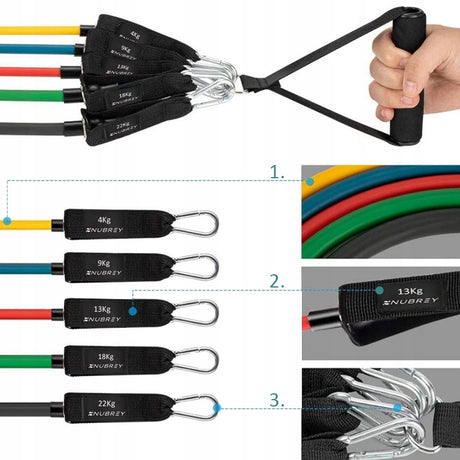 Zestaw 5 gum oporowych do ćwiczeń ekspander 5szt