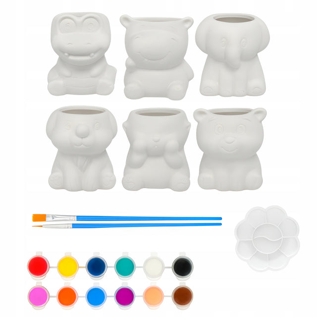 Zestaw do malowania doniczek ceramicznych 6 szt.