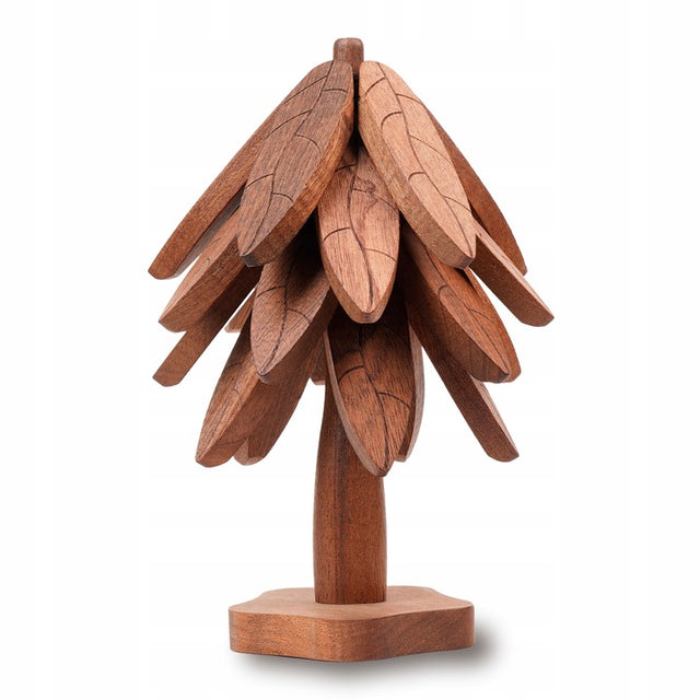 Zestaw drewnianych podkładek pod kubki