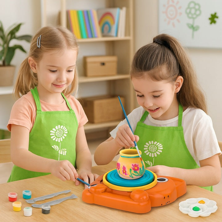 Zestaw garncarski dla dzieci z kołem