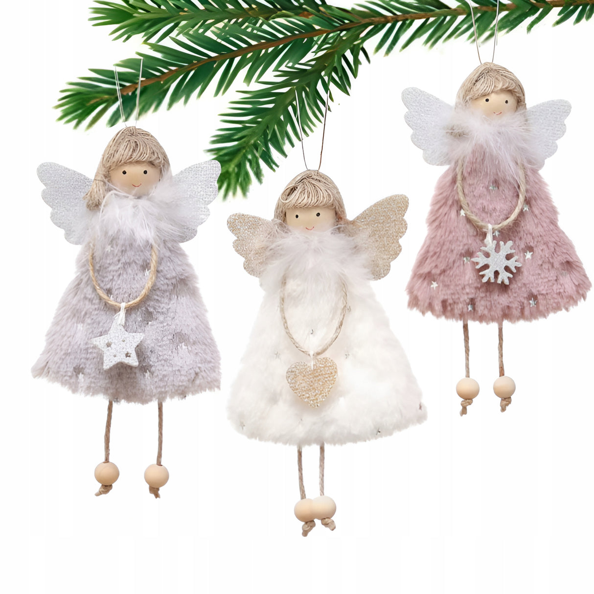 Zestaw ozdób świątecznych na choinkę Aniołki