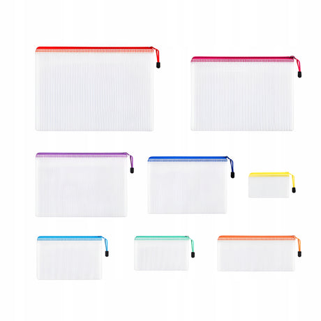 Zestaw siatkowych torebek z zamkiem błyskawicznym 8szt.