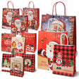 Zestaw świątecznych toreb papierowych 12 szt. Czerwony