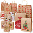 Zestaw świątecznych toreb papierowych 12 szt. Kraft