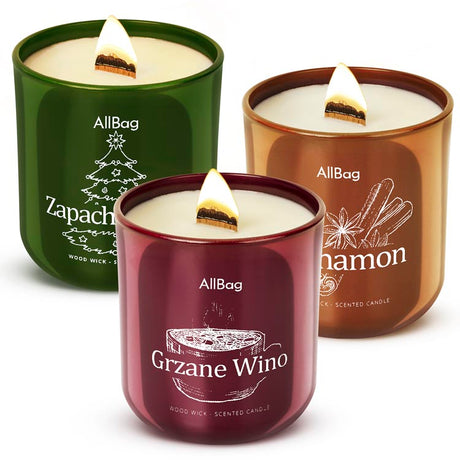 Świece sojowe zapachowe zestaw 3 szt.