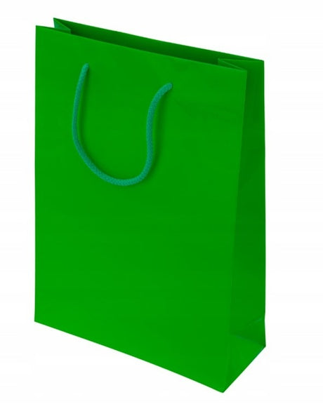 Torba laminowana z uchwytem sznurkowym 240x80x320mm Jasnozielona