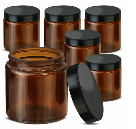 Brązowy słoik do świec zapachowych 120ml 5szt.