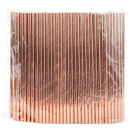 Słomki papierowe ROSE GOLD 20cm ekologiczne 250szt