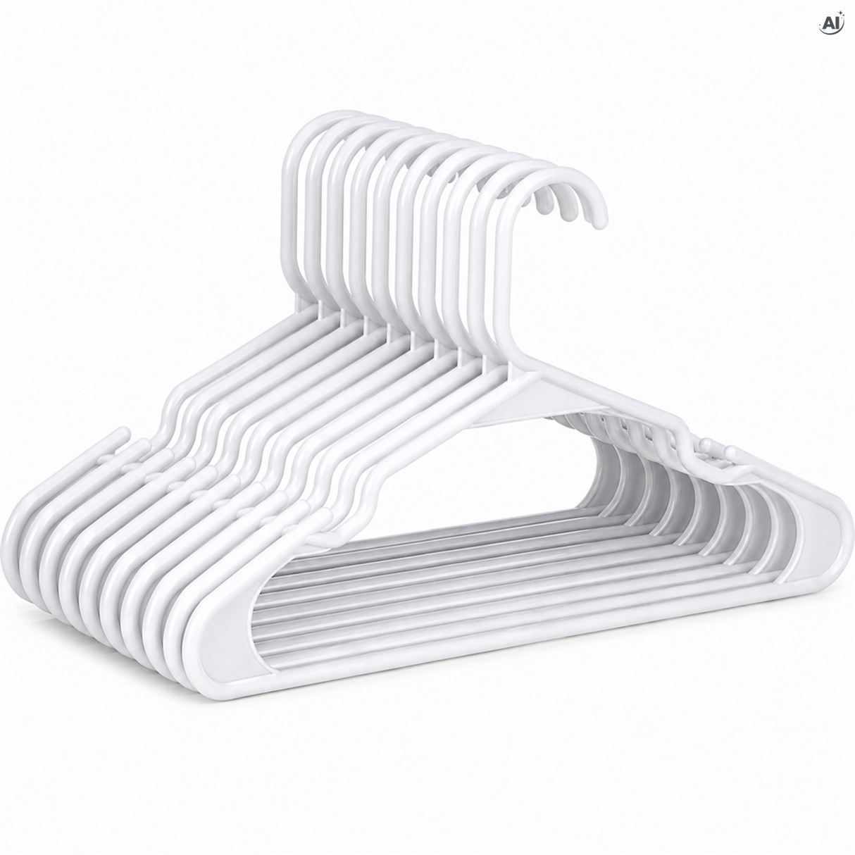 Wieszaki plastikowe na ubrania Białe 10szt.
