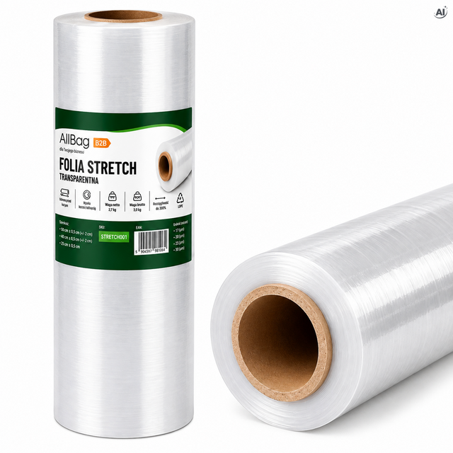Folia stretch Transparentna 2,7kg