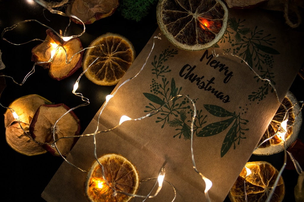 Torebki papierowe świąteczne 80x65x190mm Wieniec Merry Christmas 10szt.