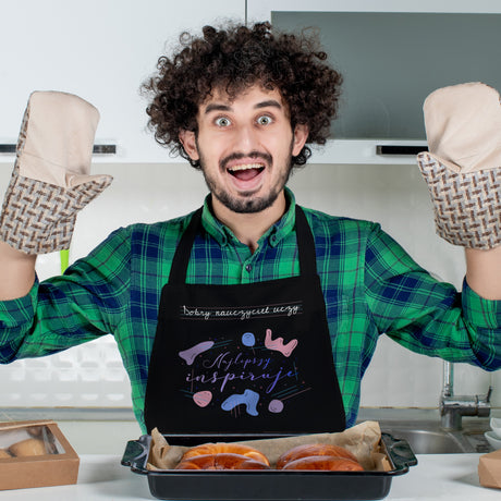 Prezent na dzień nauczyciela fartuch DOBRY NAUCZYCIEL UCZY NAJLEPSZY INSPIRUJE
