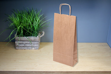 Torba z uchwytem skręcanym 160x80x390mm prążek Brązowa