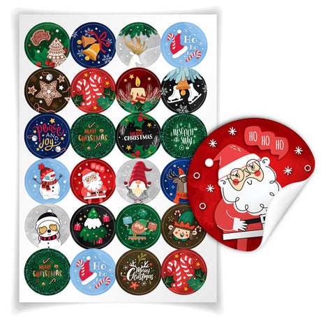 Naklejki świąteczne ozdobne MIKOŁAJ HO HO zestaw 10szt.