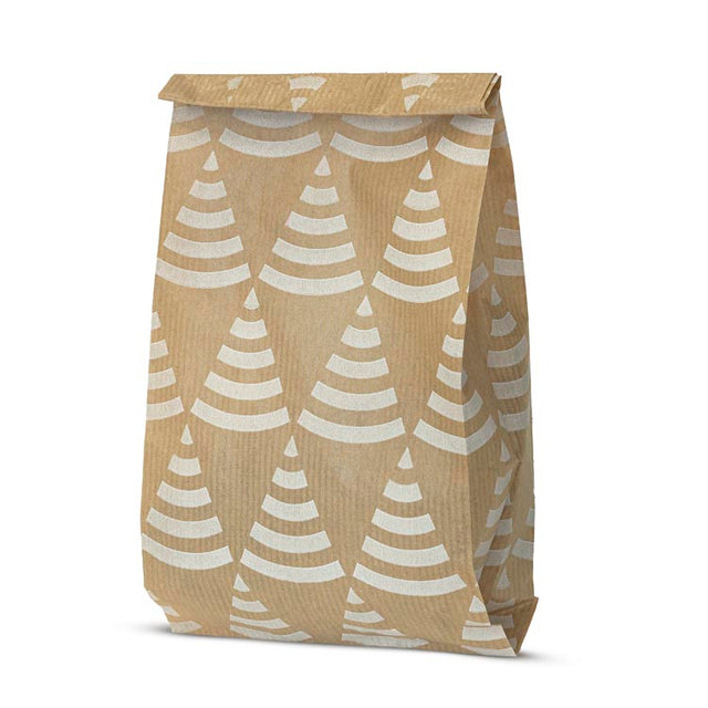 Torba papierowa świąteczna 120x210mm Choinki 50szt.