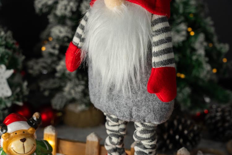 Świąteczny skrzat stojący z teleskopowymi nogami 75cm