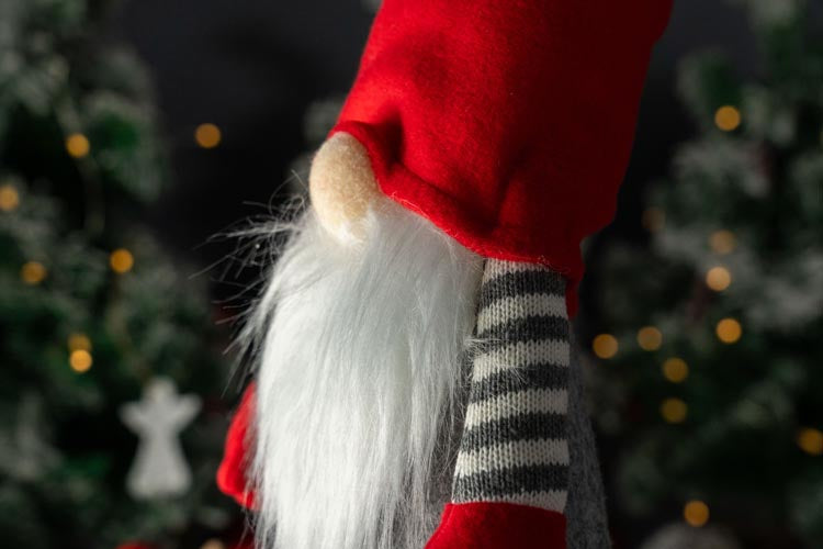 Świąteczny skrzat stojący z teleskopowymi nogami 75cm