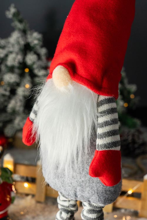 Świąteczny skrzat stojący z teleskopowymi nogami 75cm