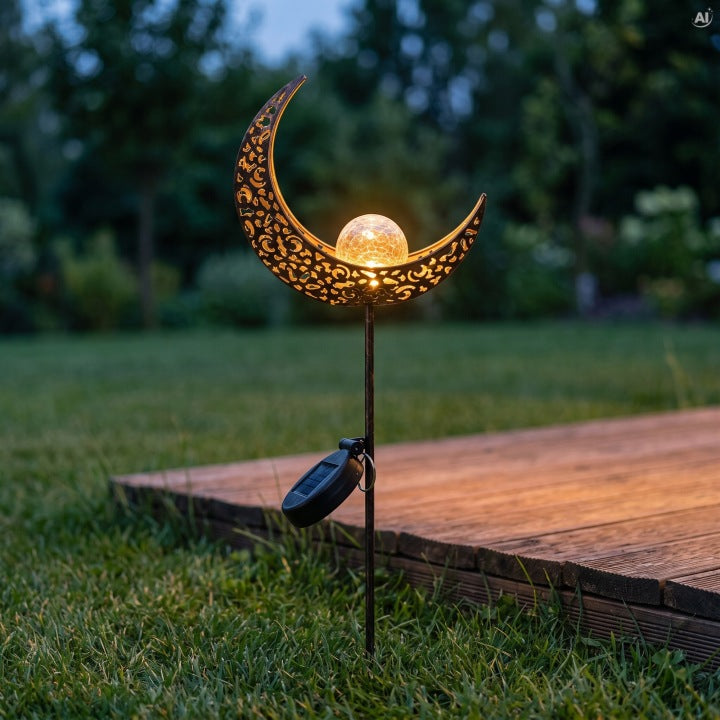 Lampa solarna ogrodowa LED półksiężyc