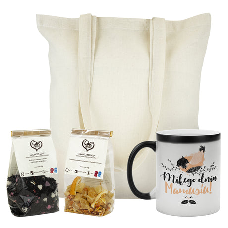 Zestaw prezentowy na Dzień Matki - kubek torba herbata