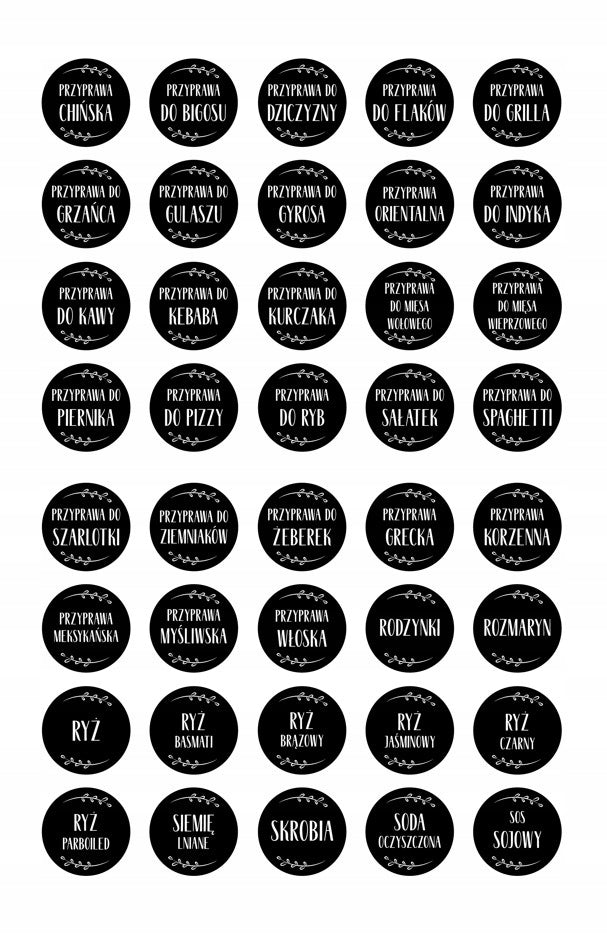 Stickere cu condimente 200pcs.