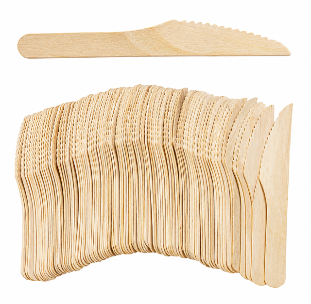 Ekologiczny nóż drewniany 16cm 100szt