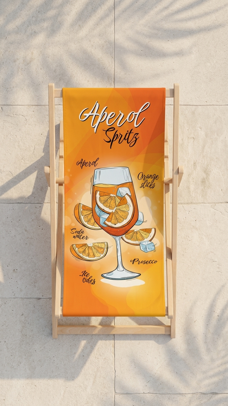 Leżak drewniany APEROL DRINK