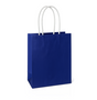 Torba papierowa z uchwytem skręcanym 180x80x220mm Granatowa Premium