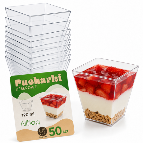 Pucharki do deserów 120ml 50szt.