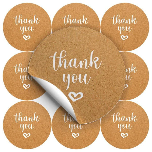 Naklejki THANK YOU ozdobne 10szt.