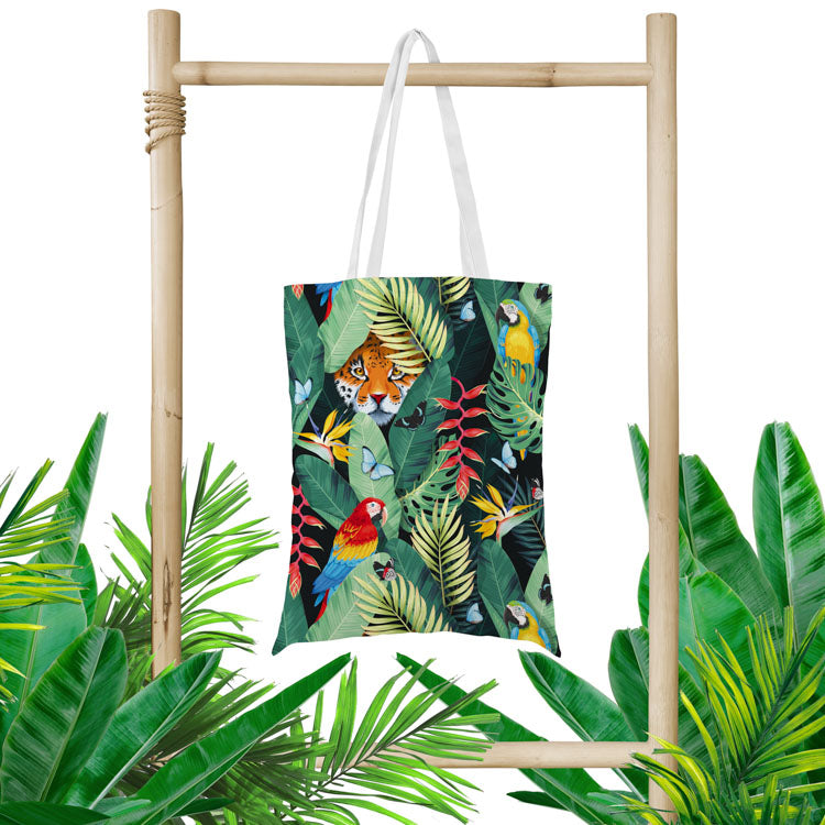 Torba bawełniana TYGRYS LIŚCIE 35x45cm