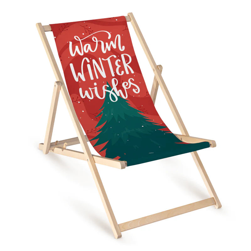 Leżak Zimowy Drewniany Zima WINTER FUN
